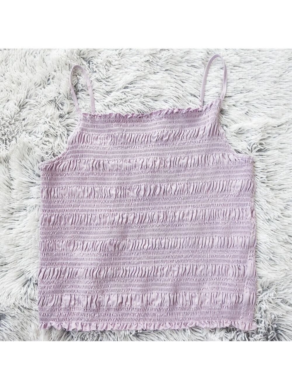 H&M Lavender Smocked Camisole